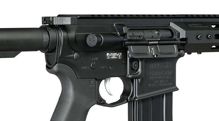 APS / EMG Noveske M4 10.5 Zoll Chainsaw S-EAG Luftgewehr Vollmetall Kal. 4,5mm Stahl-BB schwarz Bild 9