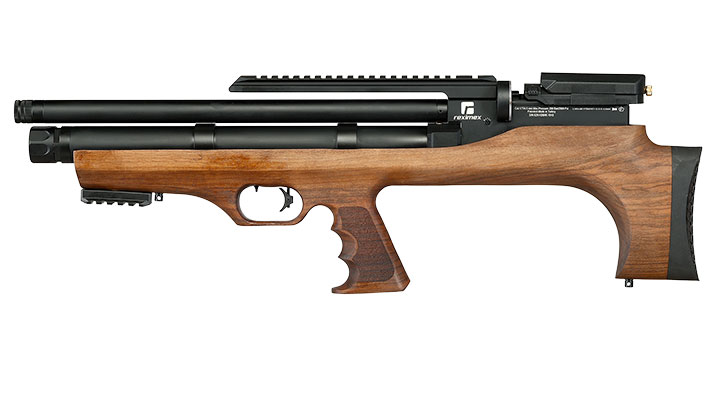 Reximex Lyra-BP Bullpup Pressluftgewehr PCP Kal. 4,5 mm Diabolo Walnussholz inkl. 2 x 14-Schuss Magazin