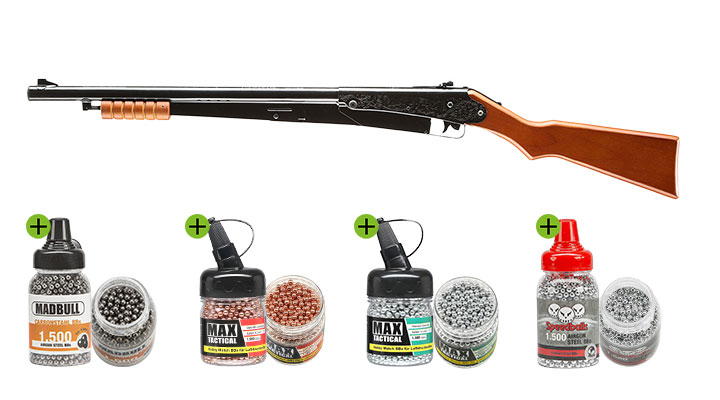 Daisy Model 25 Luftgewehr Kal. 4,5 mm BB SET mit 6000 Stahl BBs