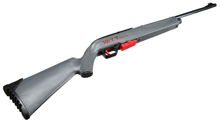 Crosman 1077 Freestyle 4,5 mm CO2 Luftgewehr Set mit Kugelfang, Zielscheiben und Diabolos Bild 9