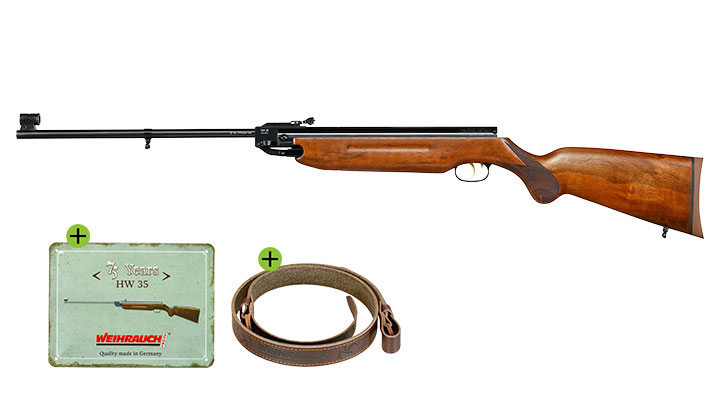 Weihrauch HW 35 Knicklauf Luftgewehr Kal. 4,5 mm Diabolo Holzschaft braun - limitierte 75 Jahre Sonderedition