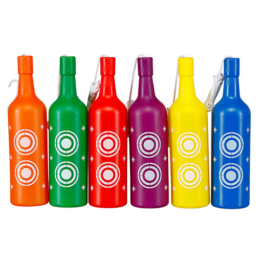 Borner Shooting Bottles farbiges Zielflaschen Set 6 St�ck - Schie�ziele f�r Luftdruck / Airsoft Bild 1