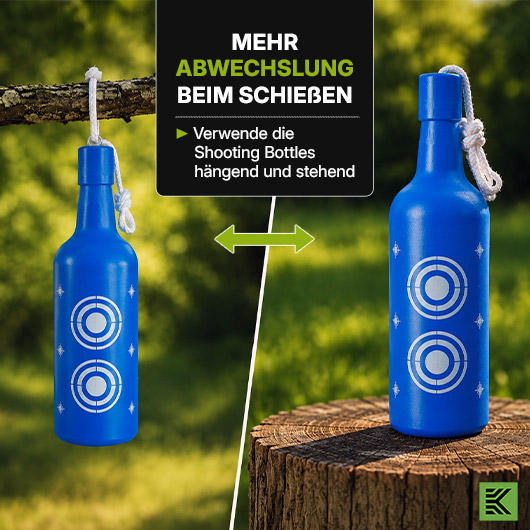 Borner Shooting Bottles farbiges Zielflaschen Set 6 St�ck - Schie�ziele f�r Luftdruck / Airsoft Bild 2