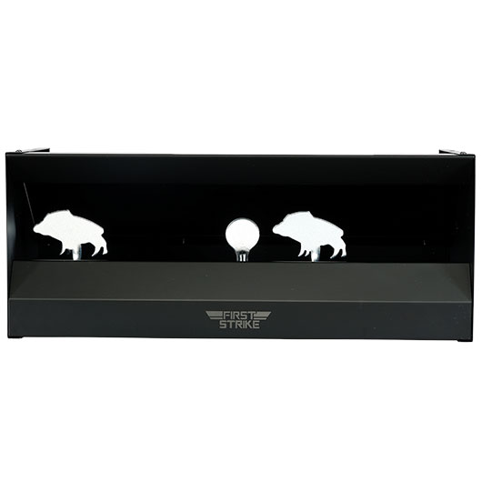 First Strike 4+1 Pendelkasten Wildschweine aus Stahl f�r Luftgewehre und Luftpistolen schwarz Bild 3