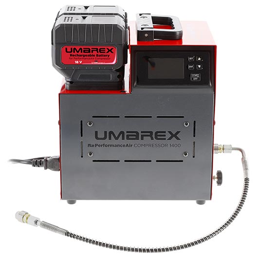 Umarex PAC 1400 PerformanceAir Kompressor f�r Pressluftwaffen / Paintball / HPA Airsoft rot inkl. 2x Akku und Ladeger�t Bild 1