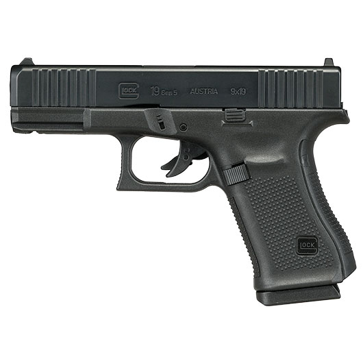 Glock 19 Gen5 CO2 Luftpistole Kal. 4,5mm BB Metallschlitten Non-Blowback schwarz