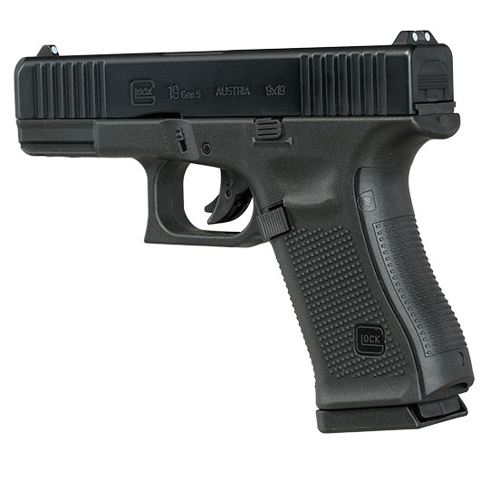 Glock 19 Gen5 CO2 Luftpistole Kal. 4,5mm BB Metallschlitten Non-Blowback schwarz Bild 10