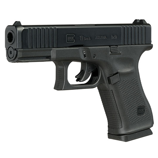 Glock 19 Gen5 CO2 Luftpistole Kal. 4,5mm BB Metallschlitten Non-Blowback schwarz Bild 2