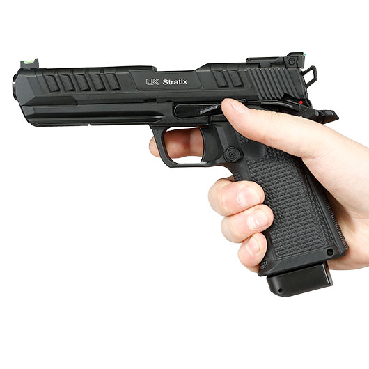UX Stratix CO2 Luftpistole Kal. 4,5mm BB Vollmetall Blowback schwarz Bild 3
