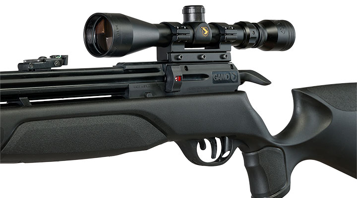Gamo Arrow Pressluftgewehr PCP Kal. 5,5mm Diabolo 10-sch�ssig schwarz inkl. Zielfernrohr WR 3-9x40 / Zweibein Bild 10