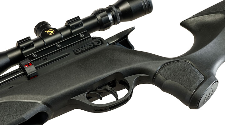 Gamo Arrow Pressluftgewehr PCP Kal. 5,5mm Diabolo 10-sch�ssig schwarz inkl. Zielfernrohr WR 3-9x40 / Zweibein Bild 7