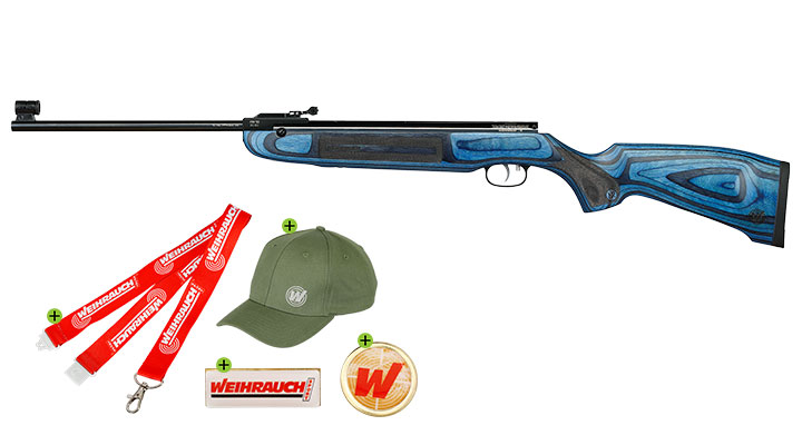 Weihrauch HW 50 S Knicklauf Luftgewehr Kal. 4,5 mm Diabolo Schichtholzschaft grau-blau - limitierte 75 Jahre Sonderedition