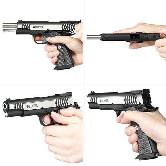 Ruger SR1911 Competition CO2 Luftpistole Kal. 4,5mm BB Vollmetall Blowback Two-Tone Finish Bild 8