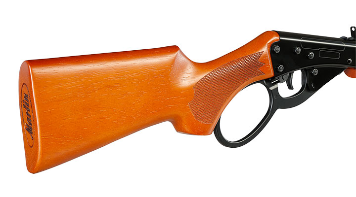 Marlin Lever Action Unterhebelspanner Luftgewehr Set Kal. 4,5 mm BB Echtholzschaft 1500&nbsp;Stahlkugeln und 6 Shooting Bottles Bild 7