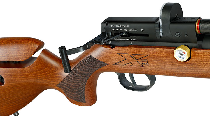 Diana XR210 Premium Pressluftgewehr PCP Kal. 4,5 mm Diabolo Holzschaft inkl. 14-Schuss Magazin Bild 9