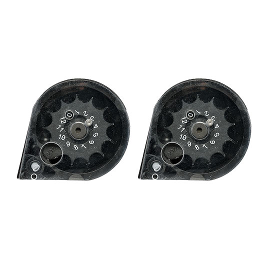 Diana Trommelmagazin 12 Schuss 5,5 mm Diabolo schwarz f. Diana XR200 / XR210 PCP Druckluft-Gewehre - 2 St�ck Bild 1