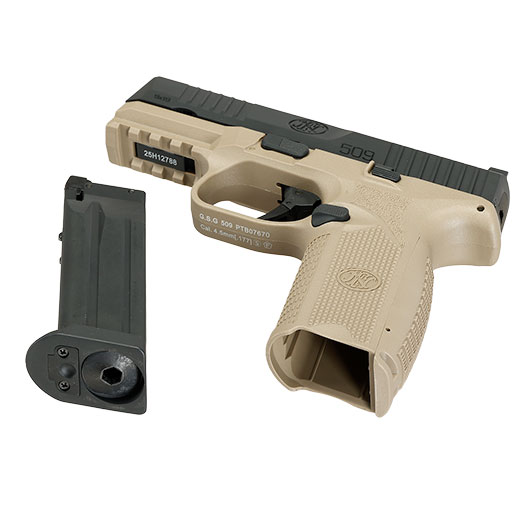 Cybergun FN Herstal FN 509 CO2 Luftpistole Kal. 4,5mm BB mit Metallschlitten Blowback Dual Tone Bild 7