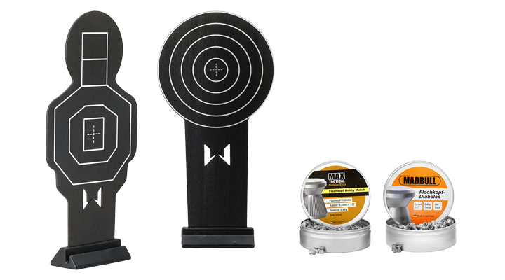 SET H�mmerli Black Force 400 Luftgewehr 4,5 mm Diabolo mit Zielfernrohr 4x32, 1000 Diabolos & 2 �bungszielen Bild 11
