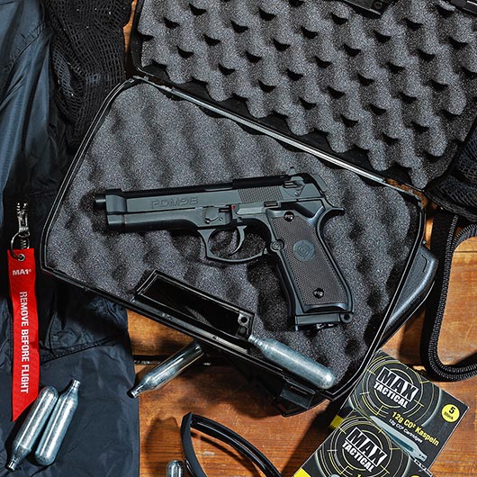 Crosman PDM9B CO2 Luftpistole Kal. 4,5mm BB / Diabolo mit Metallschlitten Blowback schwarz Bild 1