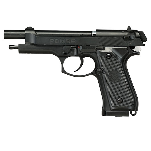 Crosman PDM9B CO2 Luftpistole Kal. 4,5mm BB / Diabolo mit Metallschlitten Blowback schwarz Bild 4