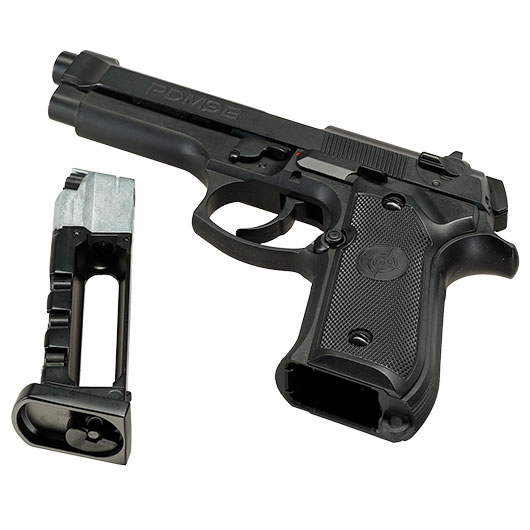 Crosman PDM9B CO2 Luftpistole Kal. 4,5mm BB / Diabolo mit Metallschlitten Blowback schwarz Bild 7