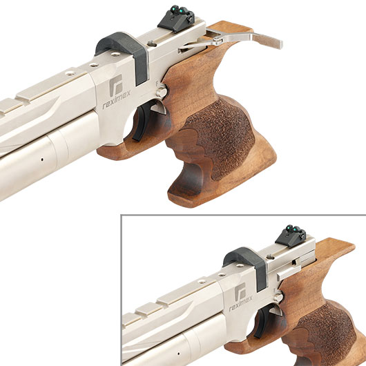 Reximex RPA PCP Pressluftpistole Kal. 4,5 mm Diabolo mit Holzgriff silber inkl. 3 x Magazin / Tasche Bild 11
