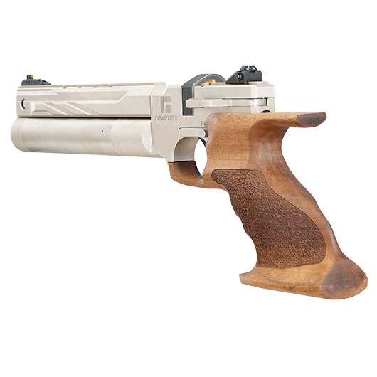 Reximex RPA PCP Pressluftpistole Kal. 4,5 mm Diabolo mit Holzgriff silber inkl. 3 x Magazin / Tasche Bild 3