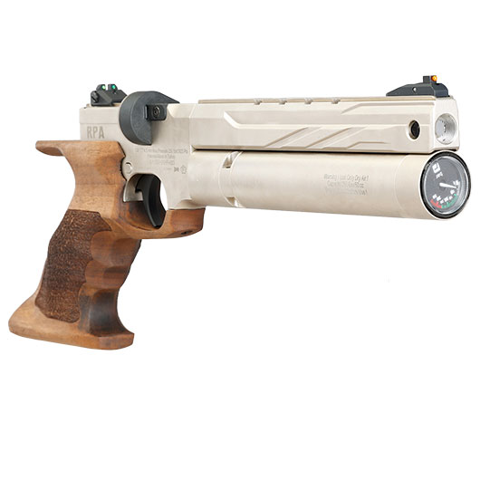 Reximex RPA PCP Pressluftpistole Kal. 4,5 mm Diabolo mit Holzgriff silber inkl. 3 x Magazin / Tasche Bild 9