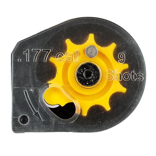 Reximex Trommelmagazin 9 Schuss 4,5 mm Diabolo schwarz f. Reximex RP / RPA Pistolen Bild 1