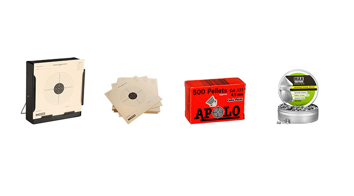 SET GSG WF600P Unterhebelspanner Luftgewehr 4,5 mm Diabolo inkl. 900 Diabolos, Kugelfang und Zielscheiben Bild 9