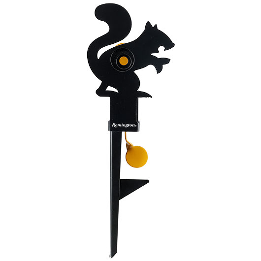 Remington Hit & Reset Klappziel Eichh�rnchen aus Stahl mit Schuss-R�ckstellung schwarz Bild 1