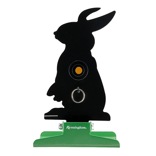 Remington Pull To Reset Klappziel Hase aus Stahl mit Seilzug-R�ckstellung schwarz Bild 1