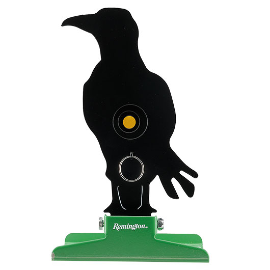 Remington Pull To Reset Klappziel Kr�he aus Stahl mit Seilzug-R�ckstellung schwarz Bild 1