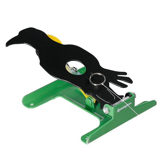 Remington Pull To Reset Klappziel Kr�he aus Stahl mit Seilzug-R�ckstellung schwarz Bild 6