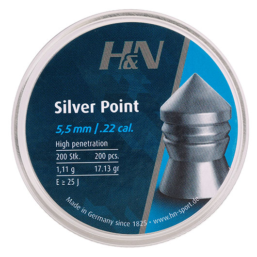 H&N Spitzkopf-Diabolos Silver Point 5,5mm 200 Stck Bild 3