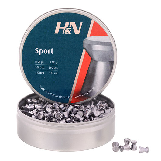 H&N Flachkopf-Diabolos Sport 4,5mm 500 Stck