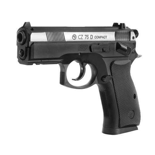 ASG CZ 75D Compact 4,5mm BB CO2 Luftpistole Metallschlitten silber/schwarz Bild 1
