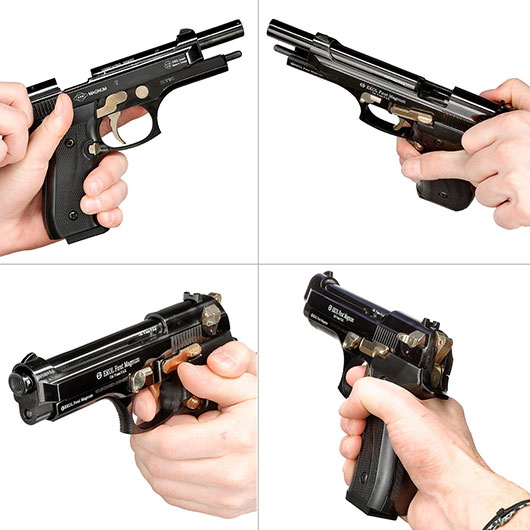 Ekol Firat Magnum Schreckschuss Pistole Kal. 9mm P.A.K. schwarz / gold - B-WARE Bild 11