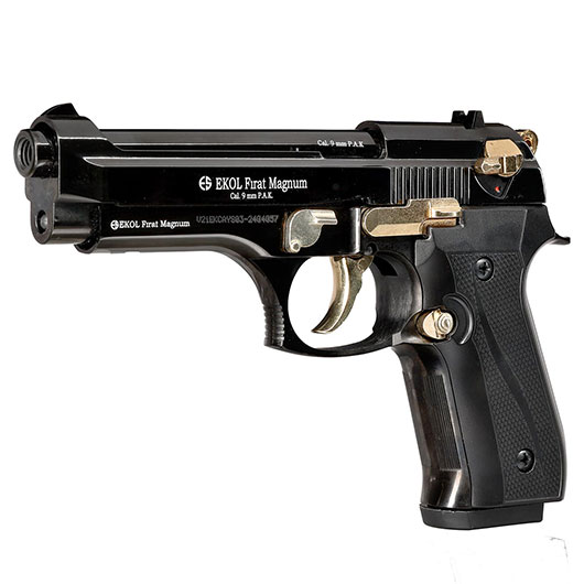 Ekol Firat Magnum Schreckschuss Pistole Kal. 9mm P.A.K. schwarz / gold - B-WARE Bild 2