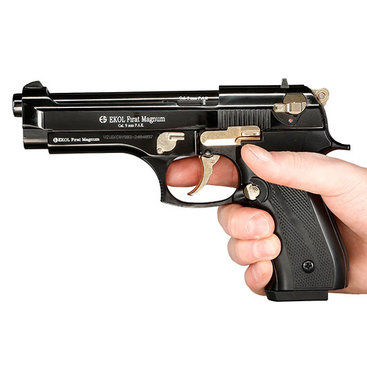 Ekol Firat Magnum Schreckschuss Pistole Kal. 9mm P.A.K. schwarz / gold - B-WARE Bild 5