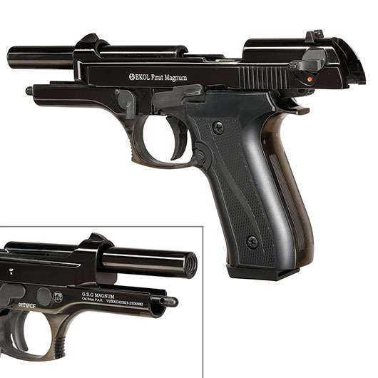 Ekol Firat Magnum Schreckschuss Pistole Kal. 9mm P.A.K. br�niert - B-WARE Bild 8
