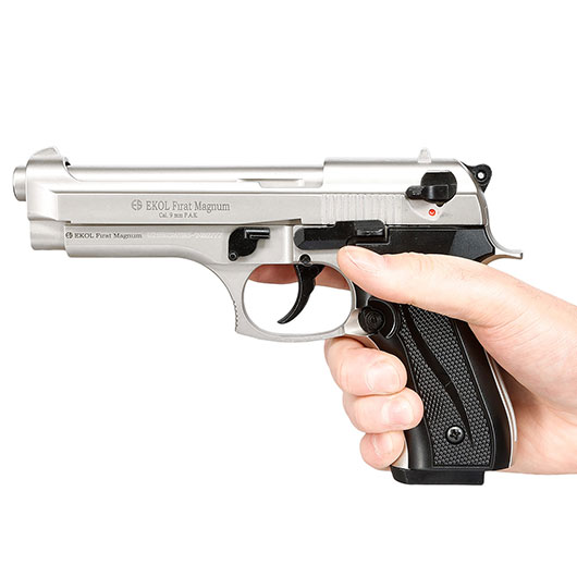 Ekol Firat Magnum Schreckschuss Pistole Kal. 9mm P.A.K. nickel - B-WARE Bild 5