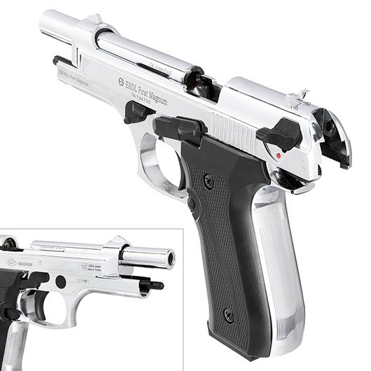 Ekol Firat Magnum Schreckschuss Pistole Kal. 9mm P.A.K. chrom - B-WARE Bild 8