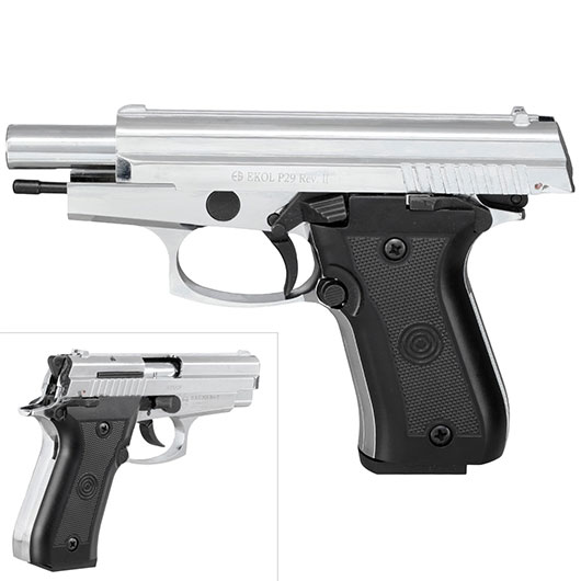 Ekol P29 Rev. II Schreckschuss Pistole Kal. 9 mm P.A.K. verchromt - B-WARE Bild 9