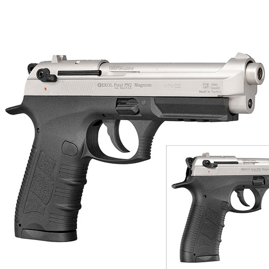 Ekol P92 Magnum Schreckschuss Pistole Kal. 9mm P.A.K. nickel - B-WARE Bild 9