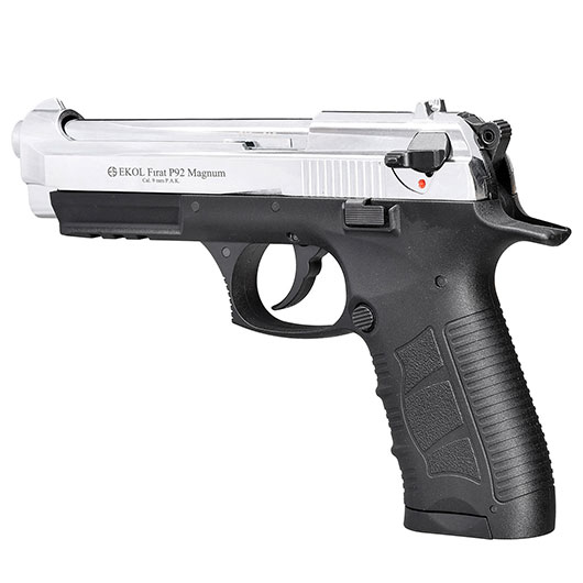 Ekol P92 Magnum Schreckschuss Pistole Kal. 9mm P.A.K. chrom - B-WARE Bild 7