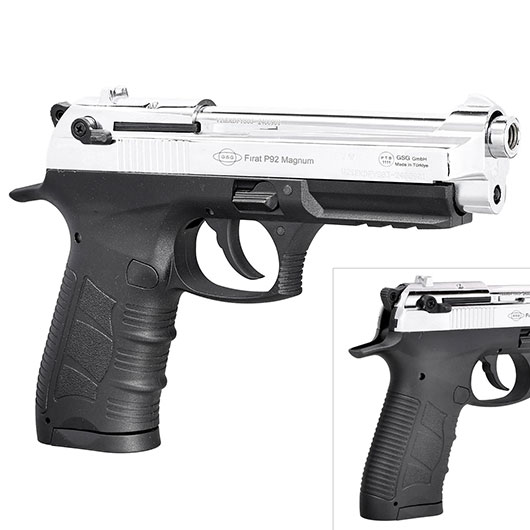 Ekol P92 Magnum Schreckschuss Pistole Kal. 9mm P.A.K. chrom - B-WARE Bild 9
