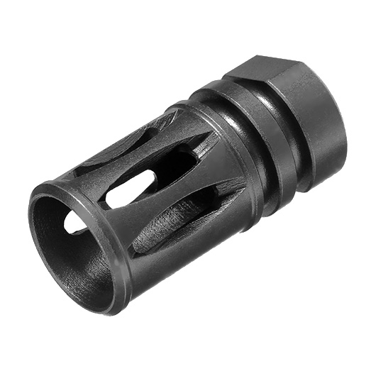 ICS M4 / M16 Birdcage Stahl Flash-Hider schwarz 14mm-