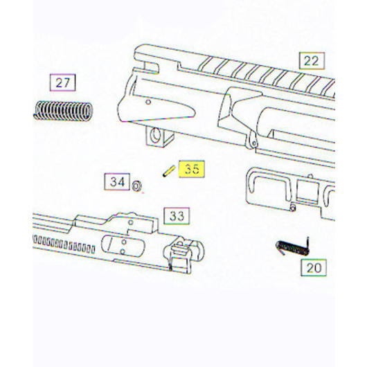 Wei-ETech M4 Part #035 Bolt Carrier Roller Pin