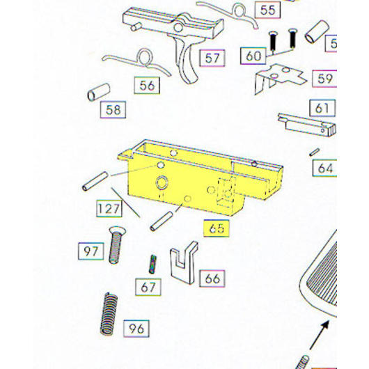Wei-ETech M4 Part #065 Trigger Assembly Housing